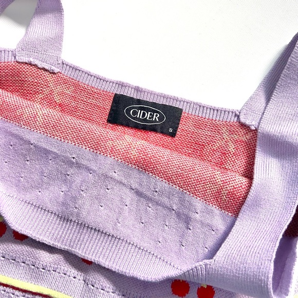 Cider Purple Cherry print Tank Top - Picture 6 of 6